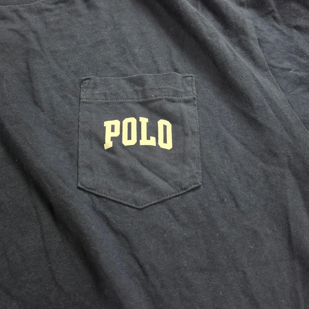 Polo Ralph Lauren Polo Bear T-Shirt Mens XL Navy Blue Pocket Graphic Tee 4243